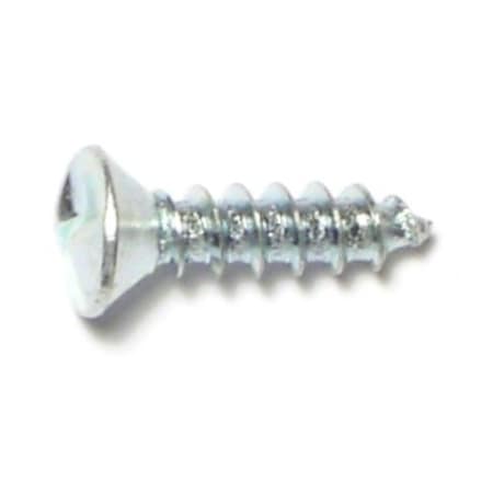 Midwest Fastener Sheet Metal Screw, #10 x 3/4 in, Zinc Plated Steel Oval Head Slotted Drive, 30 PK 62457